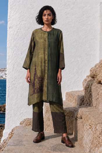 Basil Leaf Printed Kurta & Pant Set 