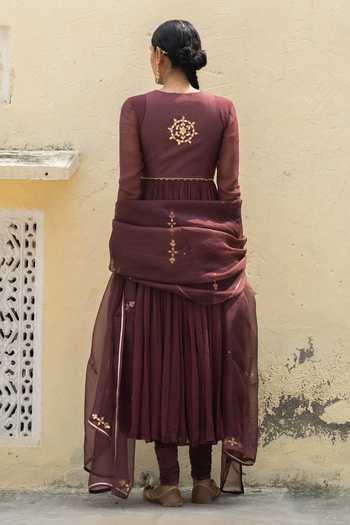 Baise Gaba Zohra Embroidered Koti & Anarkali Set 