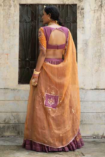 Baise Gaba Kashvi Tamba Gota Patti Work Lehenga Set 