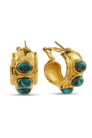 Arvino Pebble Hoop Huggies Earrings 