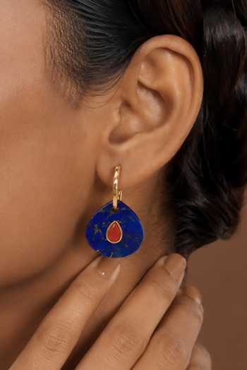 Buy Arvino Blue Volcanic Horizon Drop Earrings Online at Aza Fashions Buy_Arvino_Blue Volcanic Horizon Drop Earrings _Online_at_Aza_Fashions