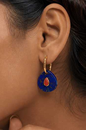 Shop Arvino Blue Volcanic Horizon Drop Earrings Online at Aza Fashions Shop_Arvino_Blue Volcanic Horizon Drop Earrings _Online_at_Aza_Fashions