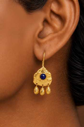 Arvino Lapis Sunburst Earrings 