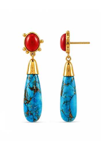 Arvino Blue Sunset Drop Earrings Online at Aza Fashions Arvino_Blue Sunset Drop Earrings _Online_at_Aza_Fashions
