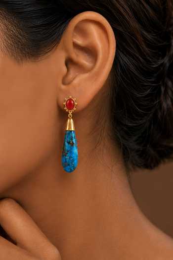 Buy Arvino Blue Sunset Drop Earrings Online at Aza Fashions Buy_Arvino_Blue Sunset Drop Earrings _Online_at_Aza_Fashions