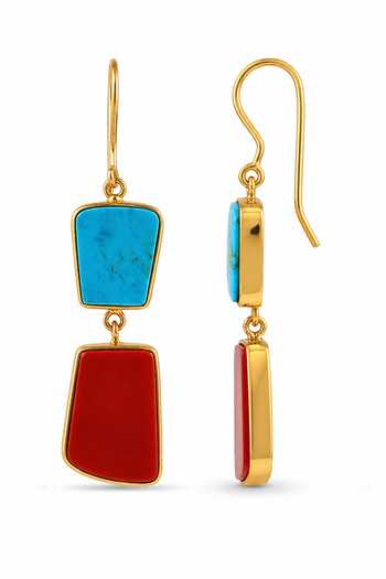 Arvino Multicolor Oia Tide Drop Earrings Online at Aza Fashions Arvino_Multicolor Oia Tide Drop Earrings _Online_at_Aza_Fashions