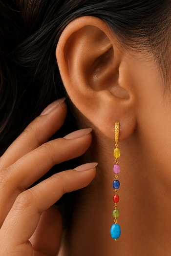 Buy_Arvino_Multicolor Mosaic Village Drop Earrings _Online_at_Aza_Fashions