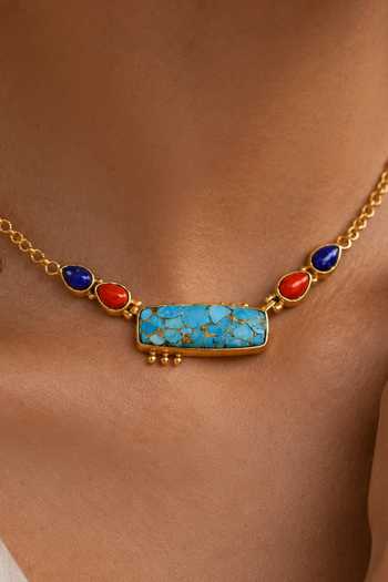 Buy Arvino Multi Color Aegean Bar Necklace Online at Aza Fashions Buy_Arvino_Multi Color Aegean Bar Necklace _Online_at_Aza_Fashions
