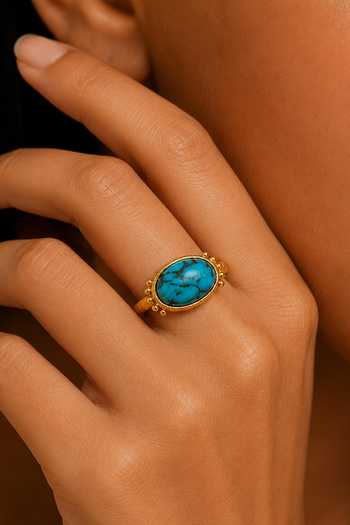 Buy Arvino Blue Turquoise Radiance Ring Online at Aza Fashions Buy_Arvino_Blue Turquoise Radiance Ring _Online_at_Aza_Fashions