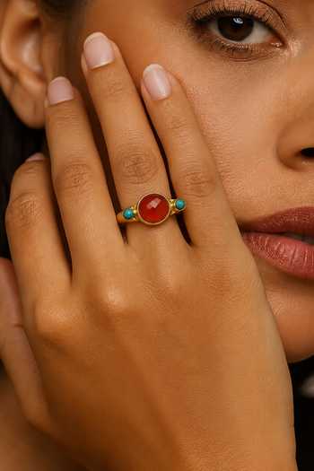 Buy Arvino Multi Color Caldera Turquoise Coral Ring Online at Aza Fashions Buy_Arvino_Multi Color Caldera Turquoise Coral Ring _Online_at_Aza_Fashions