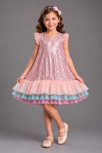 The Little Tales Sequin Embroidered Dress 