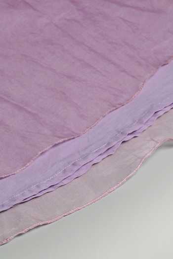 The Little Tales Purple Silk, Cotton, Organza, Net Bow Embellished Dress Online at Aza Fashions The Little Tales_Purple Silk, Cotton, Organza, Net Bow Embellished Dress _Online_at_Aza_Fashions