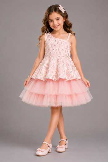 The Little Tales Embroidered Ruffle Dress 