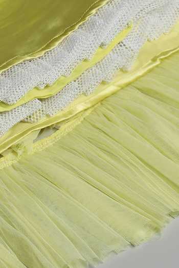 Shop The Little Tales Yellow Silk, Satin, Net Layered Frill Dress Shop_The Little Tales_Yellow Silk, Satin, Net Layered Frill Dress