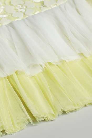 The Little Tales Yellow Organza, Net Layered Ruffle Dress Online at Aza Fashions The Little Tales_Yellow Organza, Net Layered Ruffle Dress _Online_at_Aza_Fashions