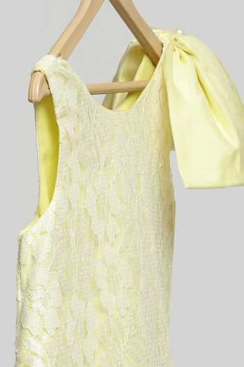 The Little Tales Yellow Organza, Net Layered Ruffle Dress at Aza Fashions The Little Tales_Yellow Organza, Net Layered Ruffle Dress _at_Aza_Fashions