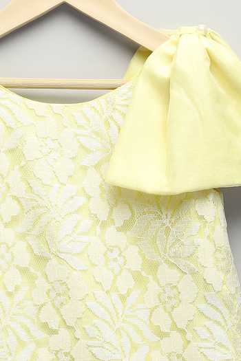 Shop The Little Tales Yellow Organza, Net Layered Ruffle Dress Shop_The Little Tales_Yellow Organza, Net Layered Ruffle Dress