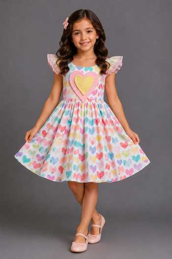 The Little Tales Heart Print Dress 