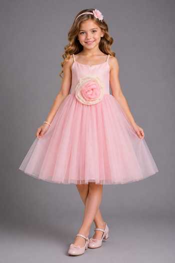 The Little Tales 3D Flower Embellished Dress 