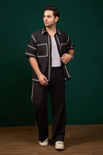 Menero Embroidered Shirt & Pant Set 