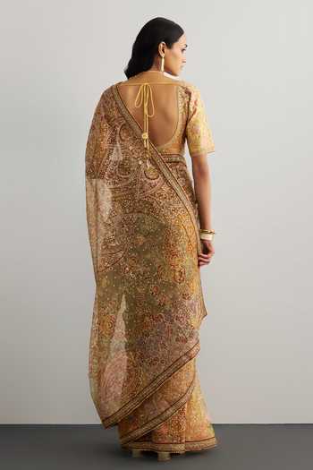 RI.Ritu Kumar Embroidered Saree With Blouse
