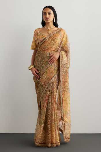RI.Ritu Kumar Embroidered Saree With Blouse