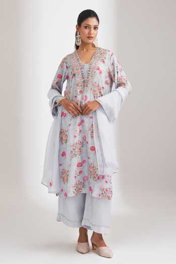 Tanu Malhotra Floral Garden Print Kurta Set 