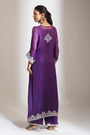 Tanu Malhotra Embroidered Kaftan Set 