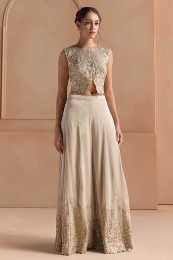 Osaa By Adarsh Embroidered Top & Gharara Set