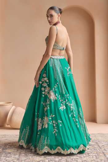 Osaa By Adarsh Embroidered Blouse Lehenga Set