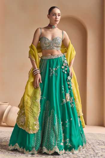 Osaa By Adarsh Embroidered Blouse Lehenga Set