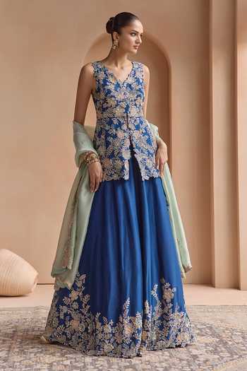Osaa By Adarsh Embroidered Jacket Lehenga Set