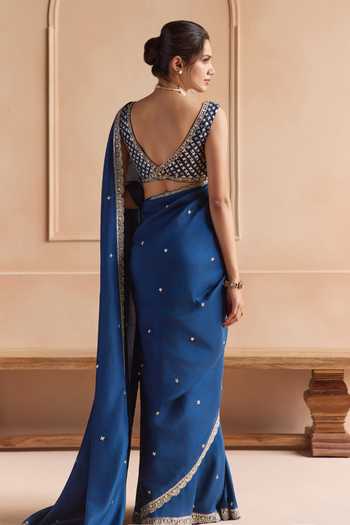 Osaa By Adarsh Zardozi Work Saree & Blouse Set 