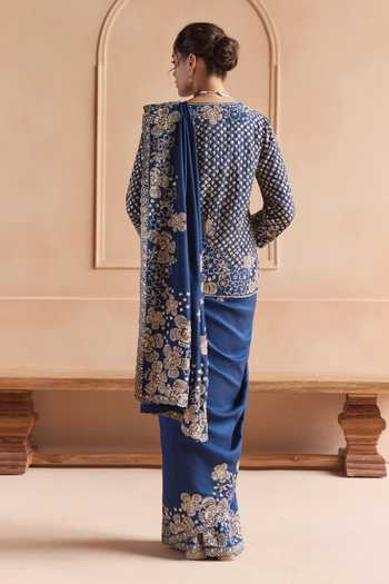 Osaa By Adarsh Embroidered Saree & Jacket Set