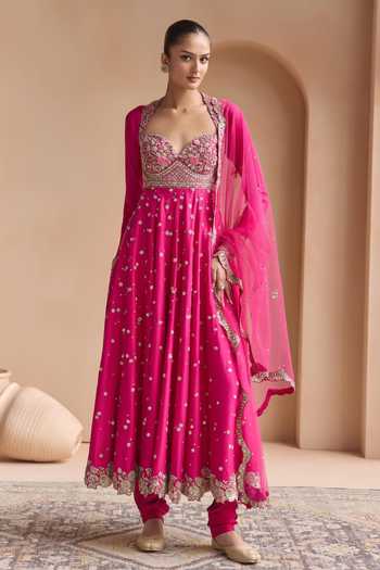 Osaa By Adarsh Embroidered Anarkali Set