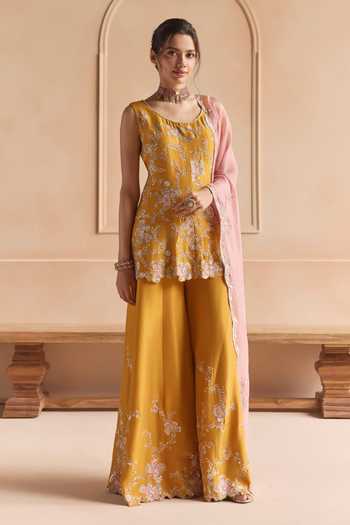 Osaa By Adarsh Embroidered Kurta Sharara Set