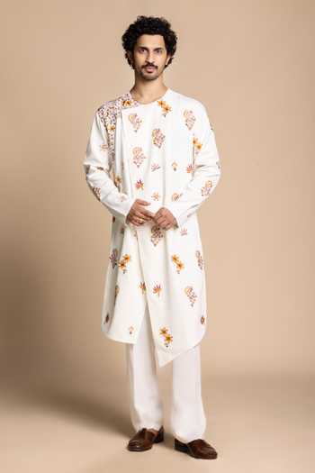 Gargee Designers Embroidered Angarkha Kurta & Pant Set