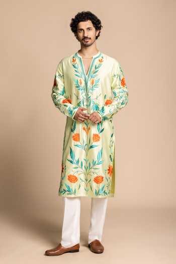 Gargee Designers Chanderi Silk Kurta & Pant Set