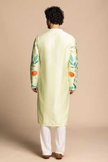 Gargee Designers Chanderi Silk Kurta & Pant Set