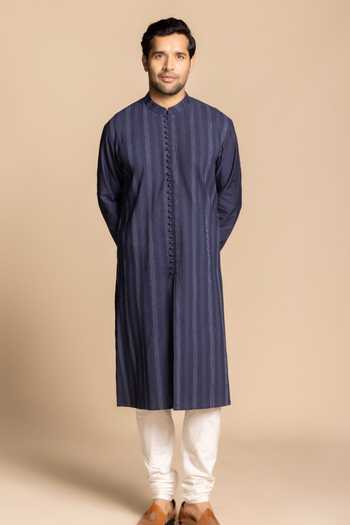 Gargee Designers Pintucked Cotton Silk Kurta Set 