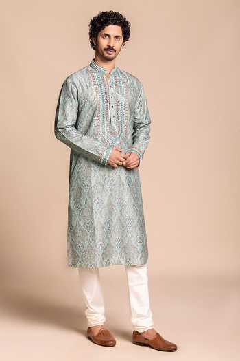 Gargee Designers Sage Mirror Work Kurta Set