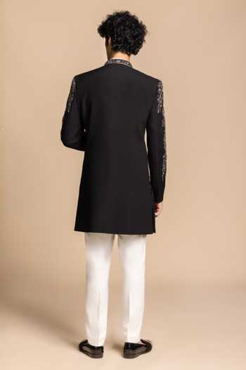 Gargee Designers Noir Crystal Embellished Bandhgala Set
