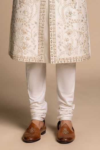 Buy Gargee Designers Ivory Silk, Polyester Embroidered Sherwani Set Online at Aza Fashions Buy_Gargee Designers_Ivory Silk, Polyester Embroidered Sherwani Set _Online_at_Aza_Fashions