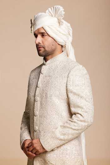 Gargee Designers Chanderi Silk Sherwani Set