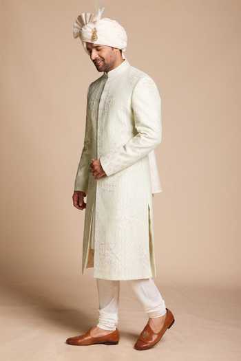 Gargee Designers Embroidered Cotton Silk Sherwani Set