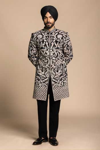 Gargee Designers Floral Embroidered Bandhgala & Pant Set