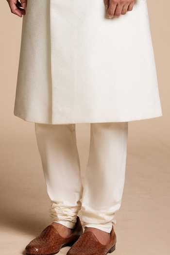 Gargee Designers Ivory Silk, Cotton Embroidered Sherwani Set Online at Aza Fashions Gargee Designers_Ivory Silk, Cotton Embroidered Sherwani Set _Online_at_Aza_Fashions