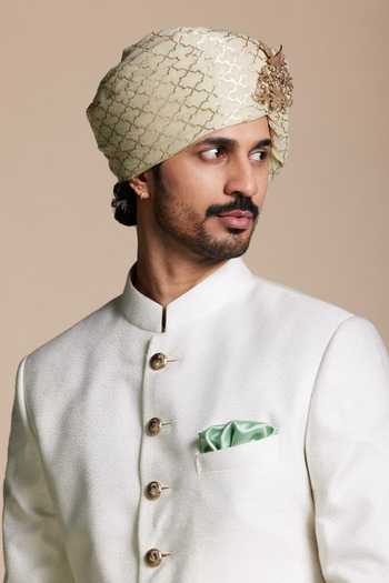 Buy Gargee Designers Ivory Silk, Cotton Embroidered Sherwani Set Online at Aza Fashions Buy_Gargee Designers_Ivory Silk, Cotton Embroidered Sherwani Set _Online_at_Aza_Fashions