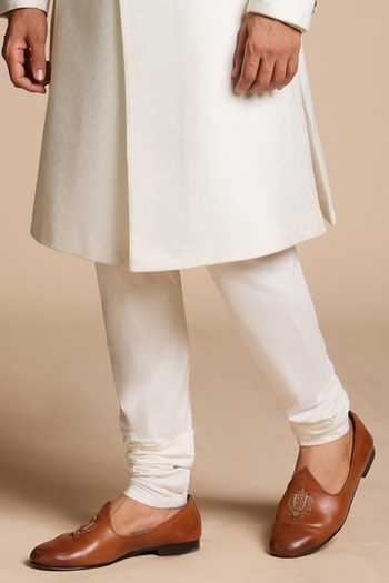Gargee Designers Ivory Silk, Cotton Jacquard Woven Sherwani Set Online at Aza Fashions Gargee Designers_Ivory Silk, Cotton Jacquard Woven Sherwani Set _Online_at_Aza_Fashions