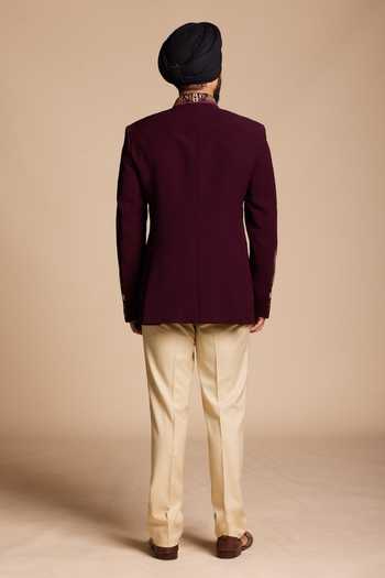 Gargee Designers Embroidered Bandhgala Jacket & Pant Set
